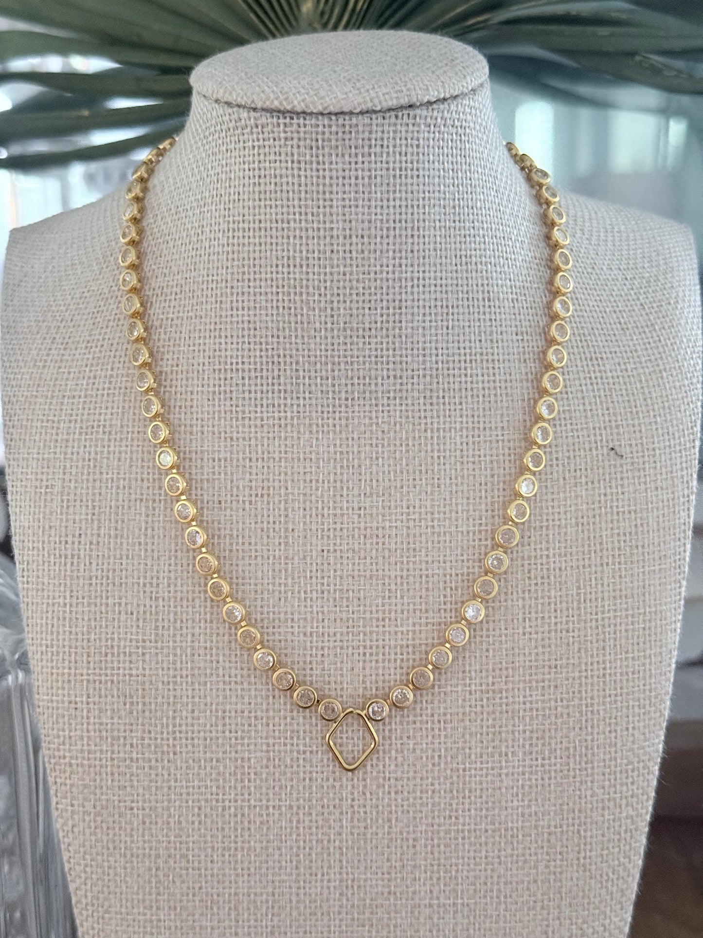 CZ Tennis Chain | Charm Necklace