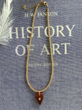 Gold Balls with Gemstone Heart