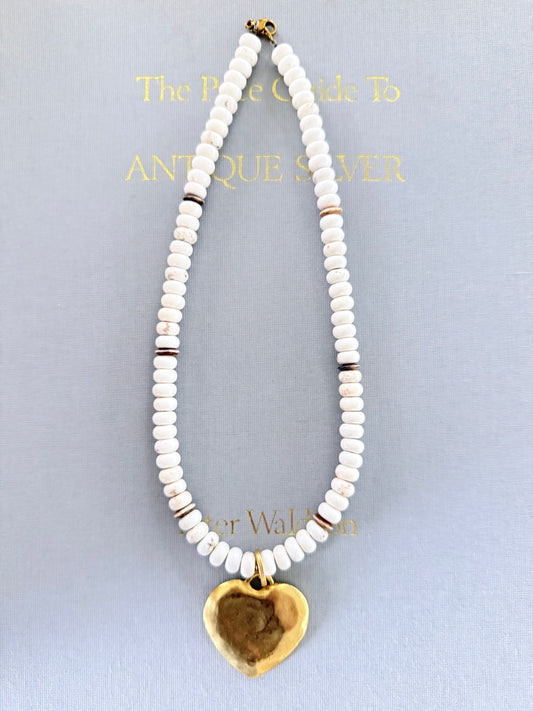White Howlite | Heart