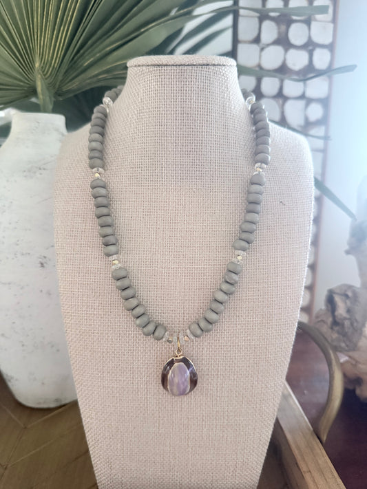 Cowrie Shell & Wood