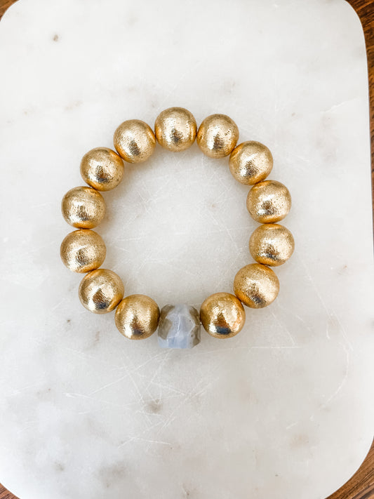 BLUE LACE AGATE | GOLD